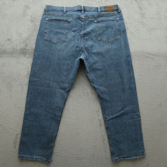 Wrangler Jeans Mens Size 42x30 Blue Regular Straight Flex Denim Pants Stretch - Picture 8 of 15